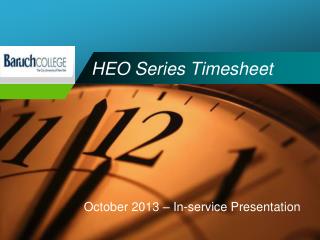 HEO Series Timesheet