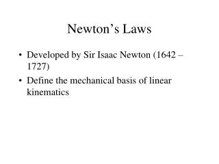 Newton’s Laws