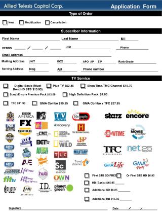 Application Form
