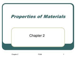 Properties of Materials