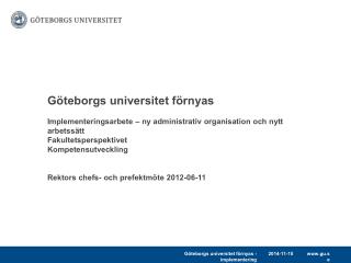 Göteborgs universitet förnyas – flera förändringssteg