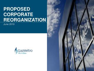 PROPOSED CORPORATE REORGANIZATION