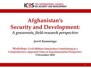 About the International Council on Security and Development (ICOS)