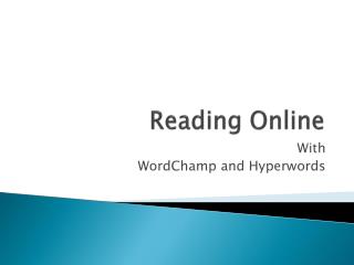 Reading Online