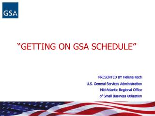 “GETTING ON GSA SCHEDULE”