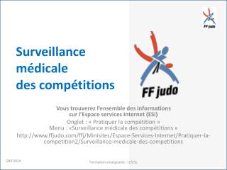 Surveillance médicale des compétitions