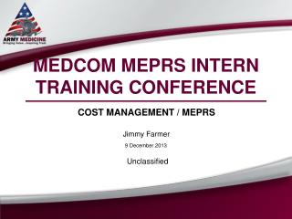 MEDCOM MEPRS INTERN TRAINING CONFERENCE