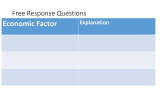 Free Response Questions