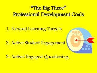 “The Big Three” Professional Development Goals