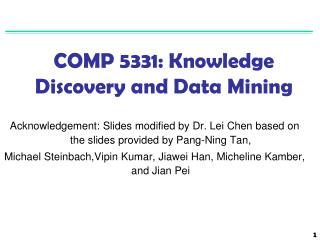 COMP 5331: Knowledge Discovery and Data Mining