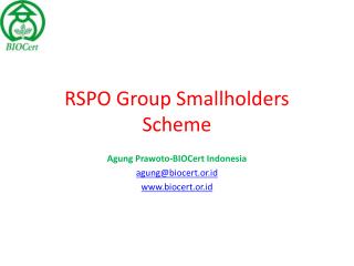 RSPO Group Smallholders Scheme