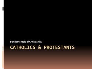 Catholics &amp; Protestants