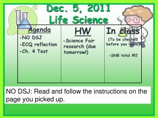 Dec. 5, 2011 Life Science