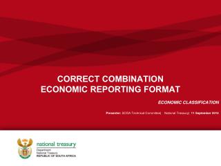 CORRECT COMBINATION ECONOMIC REPORTING FORMAT