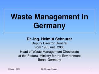 Waste Management in Germany