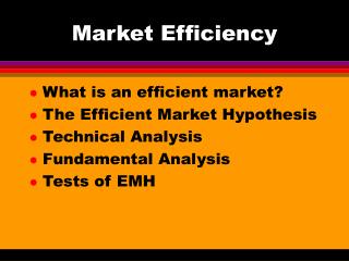 Market Efficiency