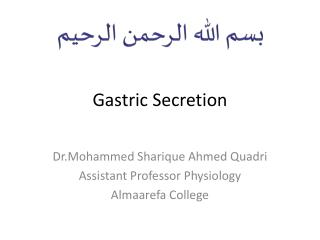 Gastric Secretion