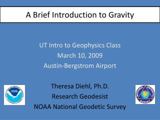 A Brief Introduction to Gravity