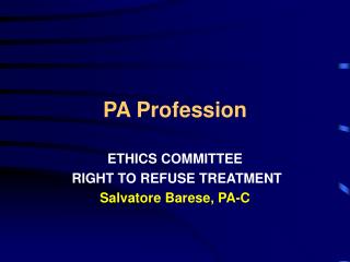 PA Profession