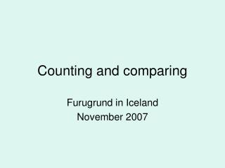 Counting and comparing