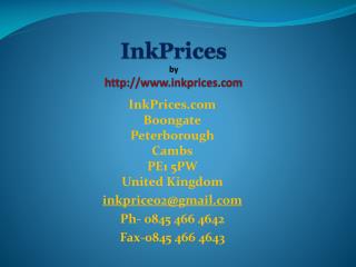 Printer inks comparison