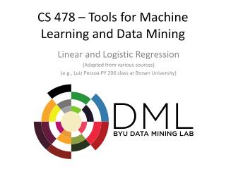 CS 478 – Tools for Machine Learning and Data Mining