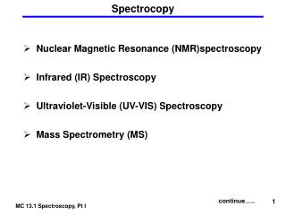 Spectrocopy