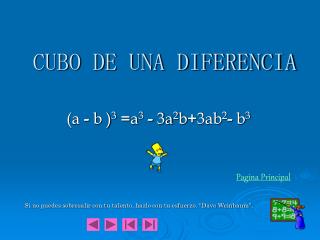 CUBO DE UNA DIFERENCIA