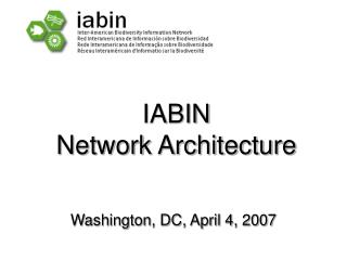 IABIN Network Architecture