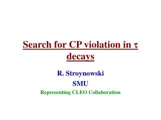 Search for CP violation in t decays