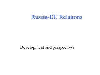 Russia-EU Relations