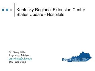 Kentucky Regional Extension Center Status Update - Hospitals