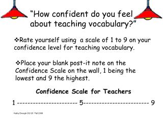 “How confident do you feel about teaching vocabulary?”