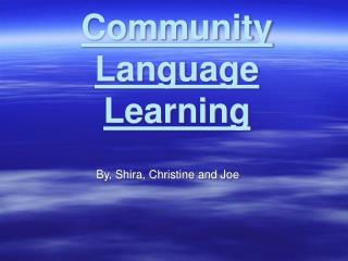 Community Language Learning