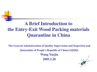 A Brief Introduction to the Entry-Exit Wood Packing materials Quarantine in China
