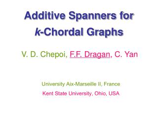 Additive Spanners for k -Chordal Graphs