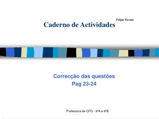 Caderno de Actividades