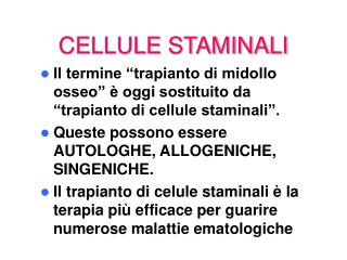 CELLULE STAMINALI