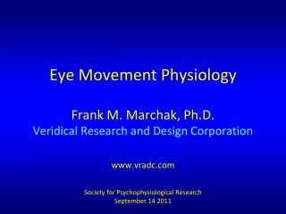 Society for Psychophysiological Research September 14 2011