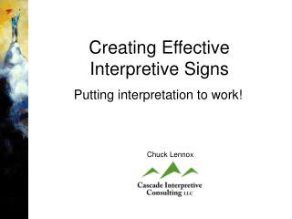 Creating Effective Interpretive Signs