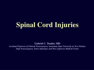 Spinal Cord Injuries