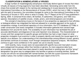 CLASSIFICATION &amp; NOMENCLATURE of VIRUSES