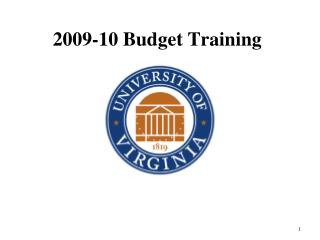 2009-10 Budget Training