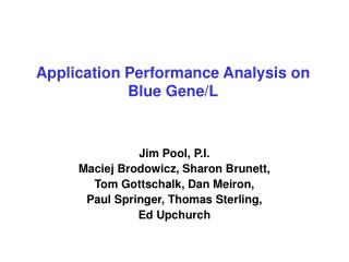 Application Performance Analysis on Blue Gene/L