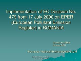 “POLLUTANT EMISSION REGISTER (PER) IN ROMANIA”