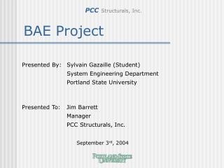 BAE Project