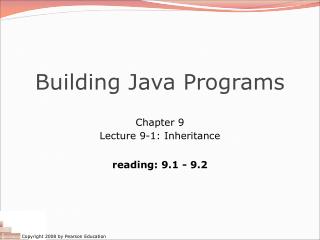 Building Java Programs