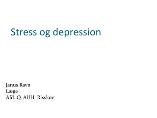 Stress og depression