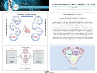 I NSTRUCTOR - D IRECTED , S TUDENT - D RIVEN E NGAGEMENT