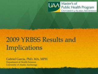 2009 YRBSS Results and Implications